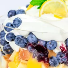 lemon blueberry trifle with domino golden sugar lemon curd