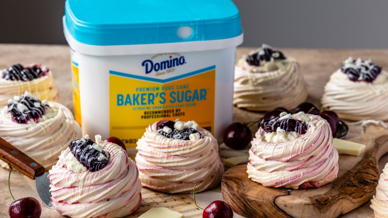 Amaretto Cherry Pavlovas