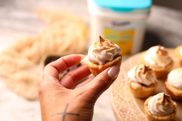 Cherry Jam Meringue Tartlets